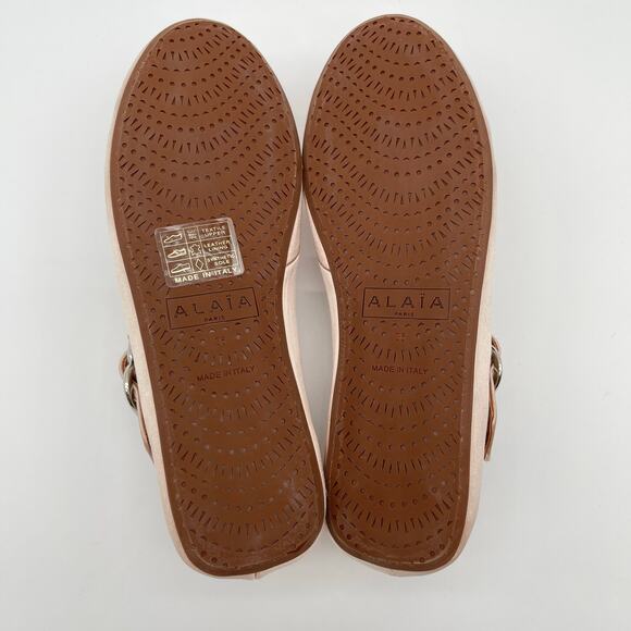 ALAIA | Criss Cross Satin Ballet Flat in Nude Baby Pink w/ Box 36 - Picture 14 of 16